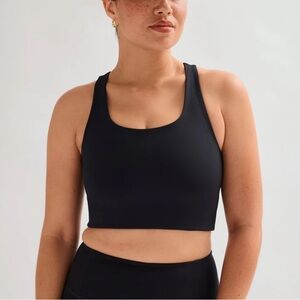 Girlfriend Collective Black Paloma Racerback Sports Bra